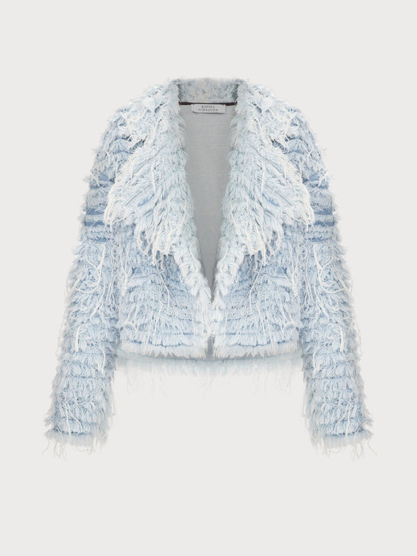ksenia schnaider Denim Fur Jacket