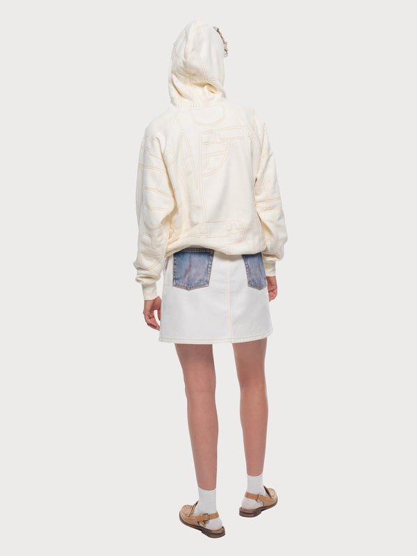 Ksenia Schnaider Denim Stitch Hoodie