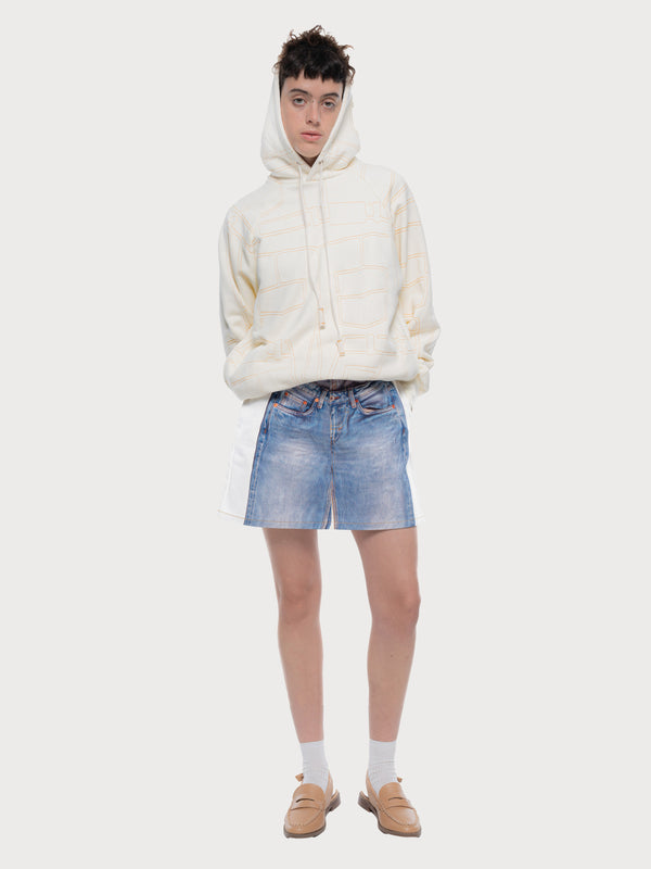 ksenia schnaider Denim Stitch Hoodie
