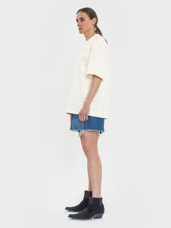 Ksenia Schnaider Denim Stitch T-Shirt