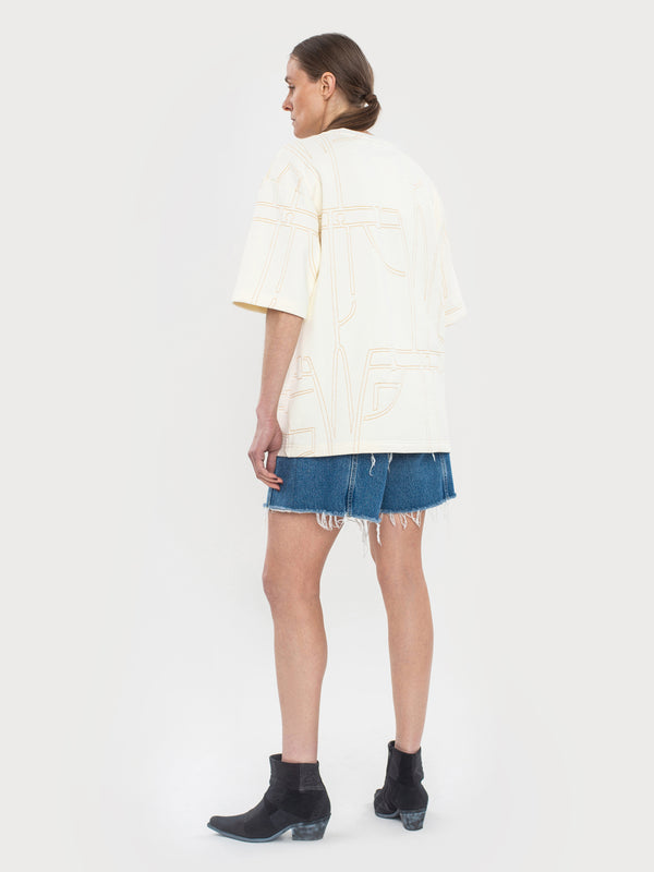 Ksenia Schnaider Denim Stitch T-Shirt