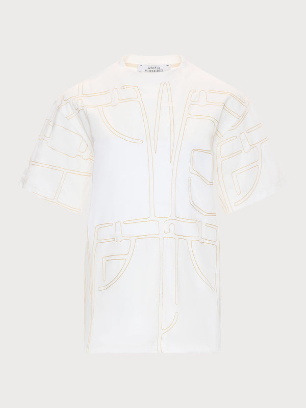 Ksenia Schnaider Denim Stitch T-Shirt