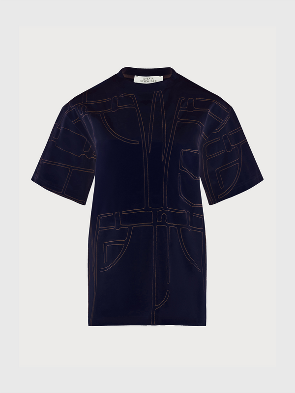 ksenia schnaider Denim Stitch T-Shirt