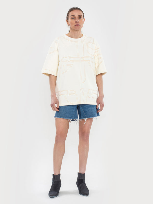 ksenia schnaider Denim Stitch T-Shirt