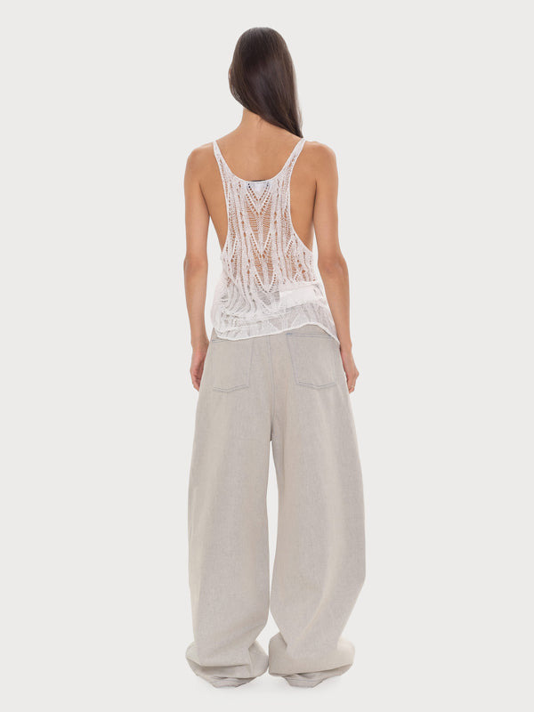 Ksenia Schnaider Distressed Knitted Tank Top