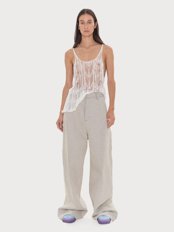 ksenia schnaider Distressed Knitted Tank Top