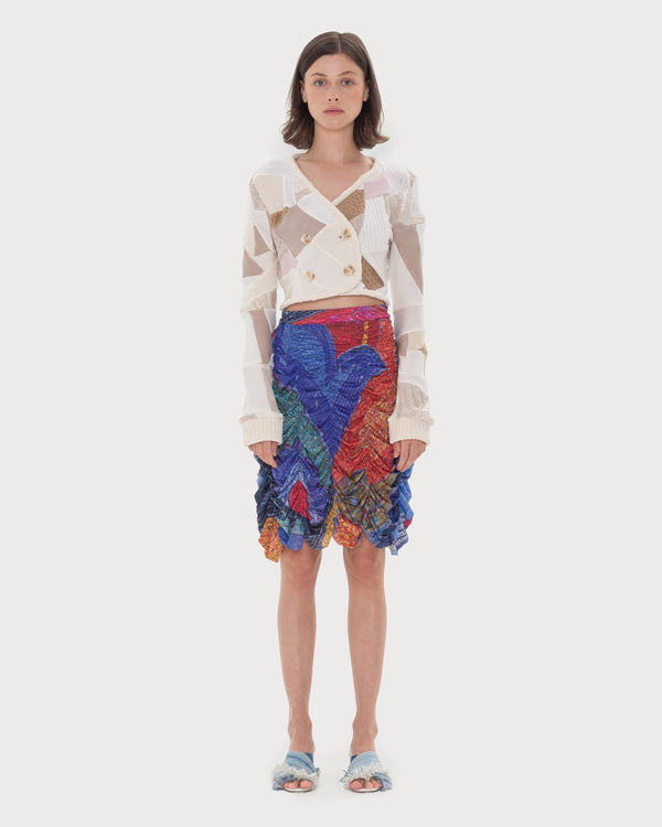 Ksenia Schnaider Draped Mosaic Skirt