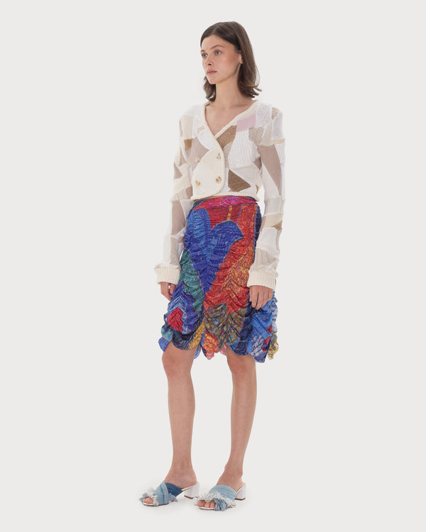 Ksenia Schnaider Draped Mosaic Skirt