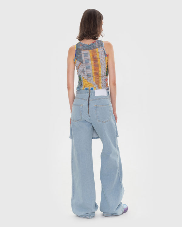 Ksenia Schnaider Draped Mosaic Tank Top