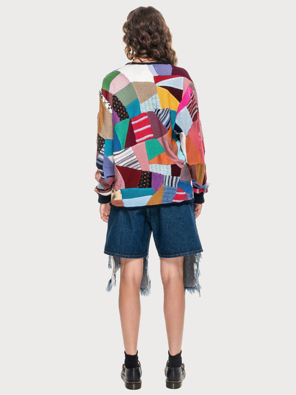 Ksenia Schnaider Long Patchwork Cardigan