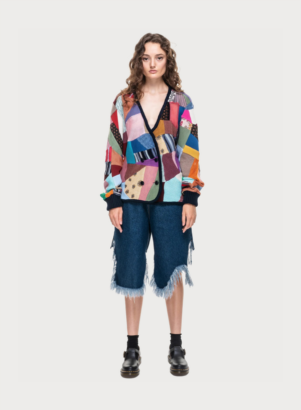ksenia schnaider Long Patchwork Cardigan