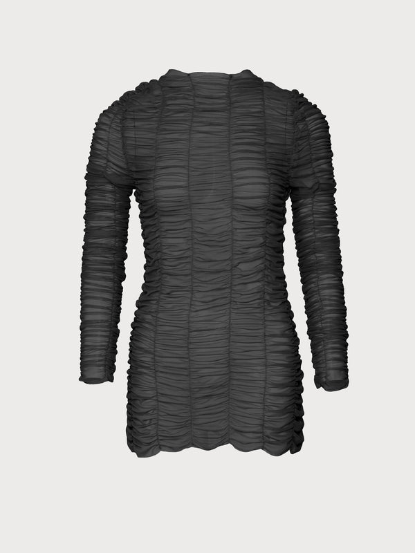 ksenia schnaider Mesh Drape Longsleeve-Dress