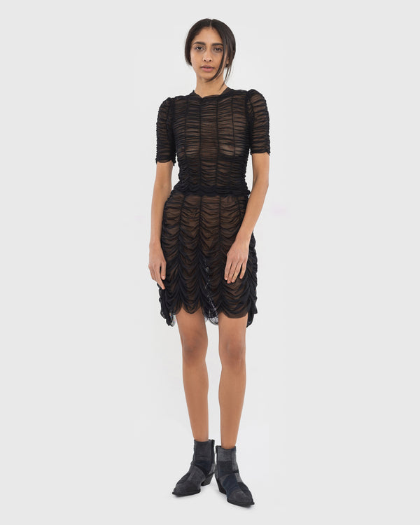 Ksenia Schnaider Mesh Drape Skirt
