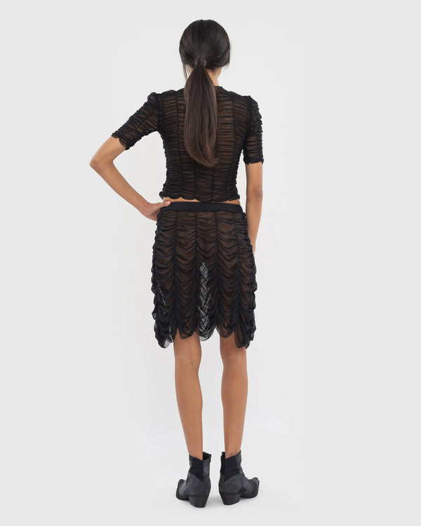 Ksenia Schnaider Mesh Drape Skirt