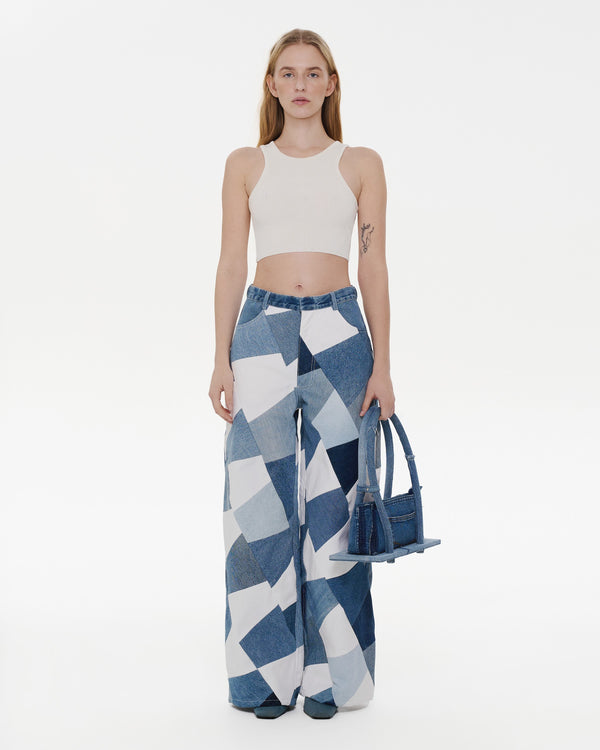 ksenia schnaider Milky White Crop Top