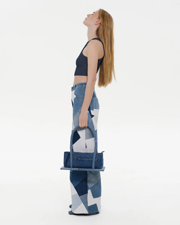 Ksenia Schnaider Navy Blue Crop Top