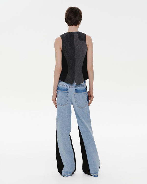 Ksenia Schnaider Patchwork Black Vest