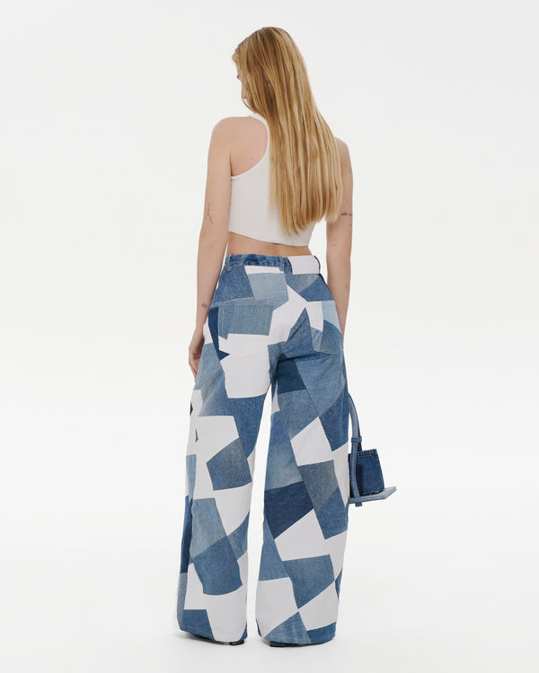 Ksenia Schnaider Patchwork Wide Jeans