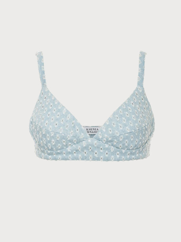 ksenia schnaider Perforated Denim Bra