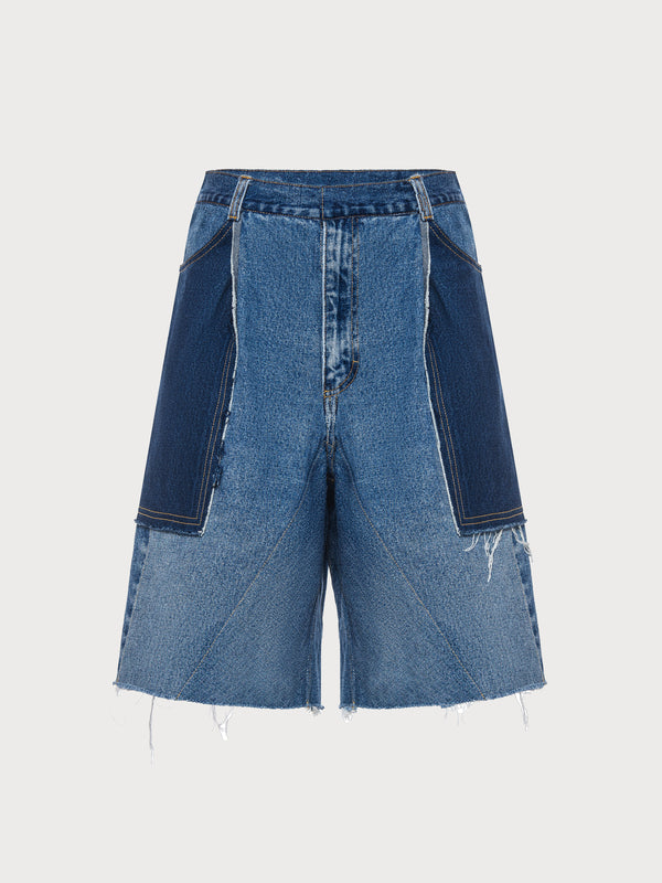 Ksenia Schnaider Reworked Denim Bermuda Shorts