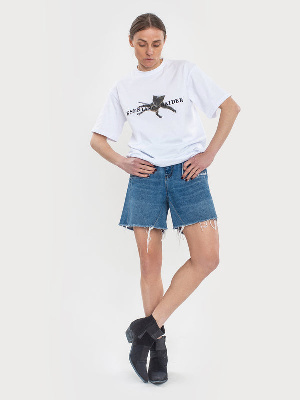 Ksenia Schnaider Reworked Denim Shorts