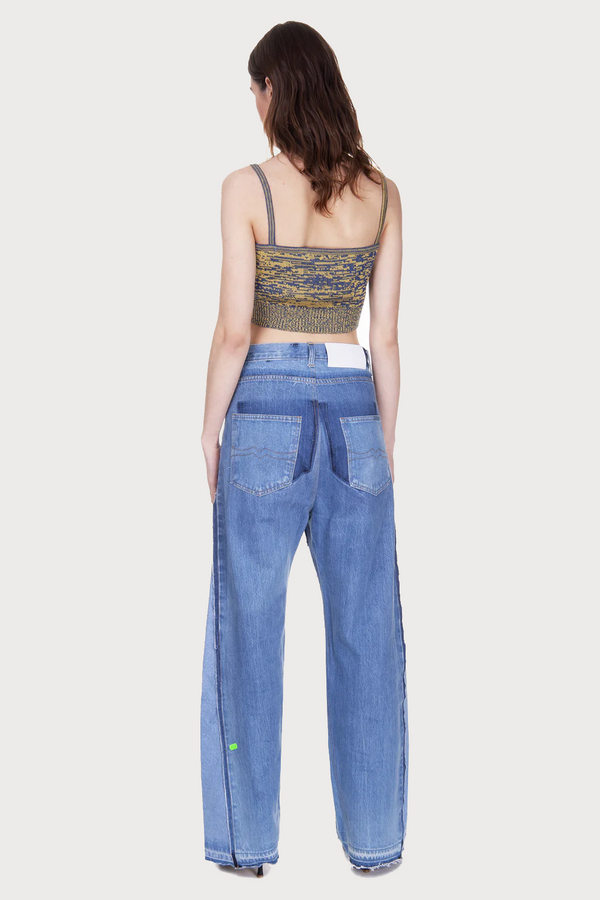 Ksenia Schnaider Reworked Denim Wide Jeans