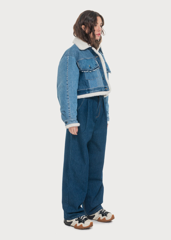 Ksenia Schnaider Reworked Denim Winter Jacket