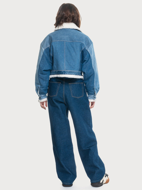 Ksenia Schnaider Reworked Denim Winter Jacket