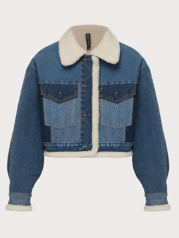 Ksenia Schnaider Reworked Denim Winter Jacket