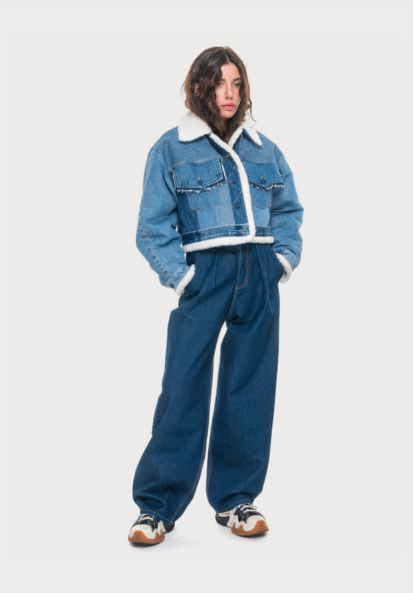 ksenia schnaider Reworked Denim Winter Jacket