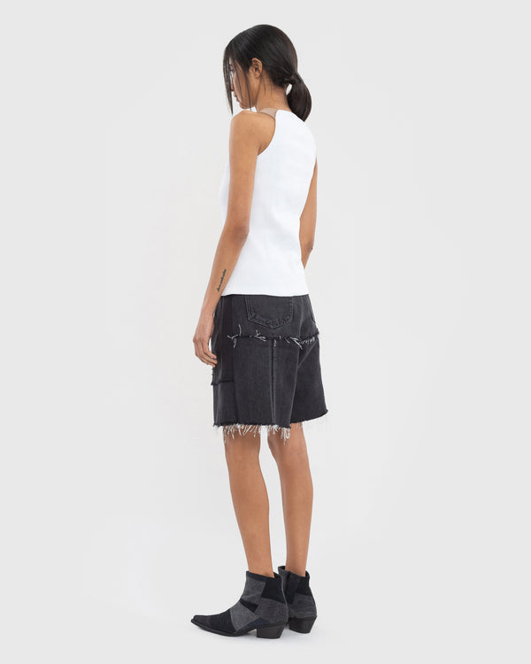 Ksenia Schnaider Reworked Long Denim Shorts