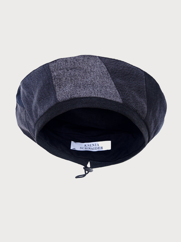 Ksenia Schnaider Reworked Mixed Black Beret