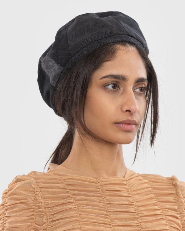 ksenia schnaider Reworked Mixed Black Beret