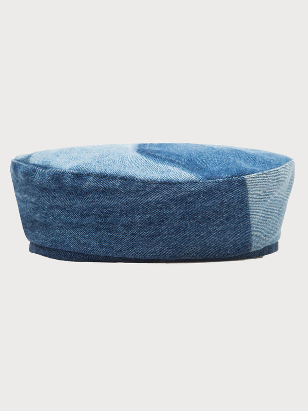 Ksenia Schnaider Reworked Mixed Blue Beret