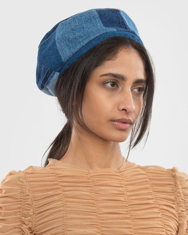ksenia schnaider Reworked Mixed Blue Beret
