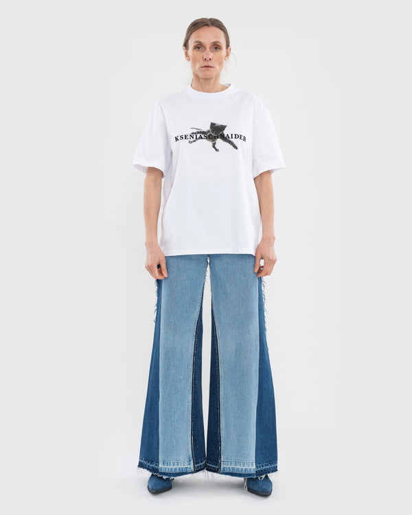ksenia schnaider Reworked Patchwork Wide Jeans