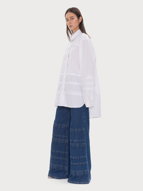 Ksenia Schnaider Shirt With Parallel Pleats