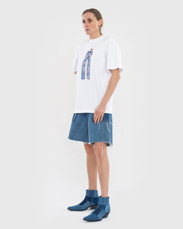 Ksenia Schnaider T-shirt With Augmented Jeans
