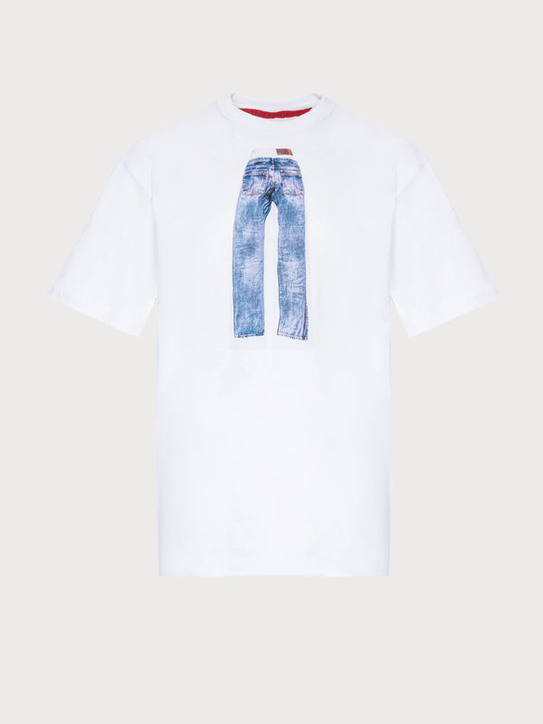 Ksenia Schnaider T-shirt With Augmented Jeans