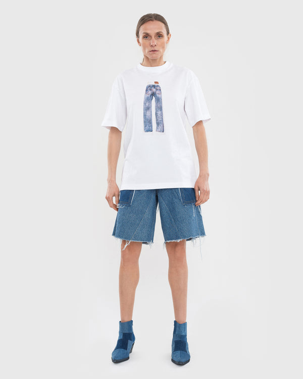 ksenia schnaider T-shirt with Augmented Jeans