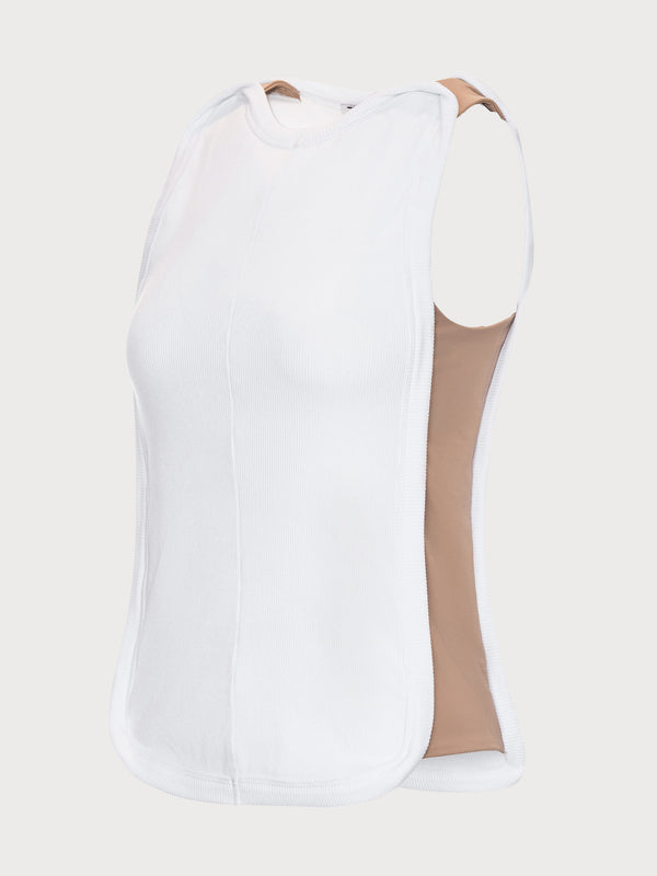 Ksenia Schnaider Tank Top With Nude Side Panels