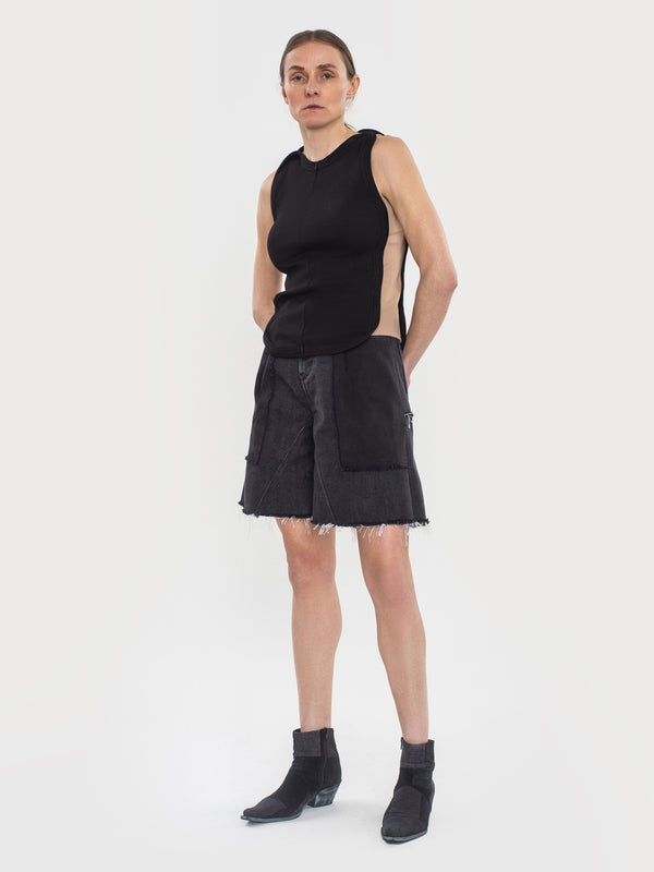ksenia schnaider Tank Top with Nude Side Panels
