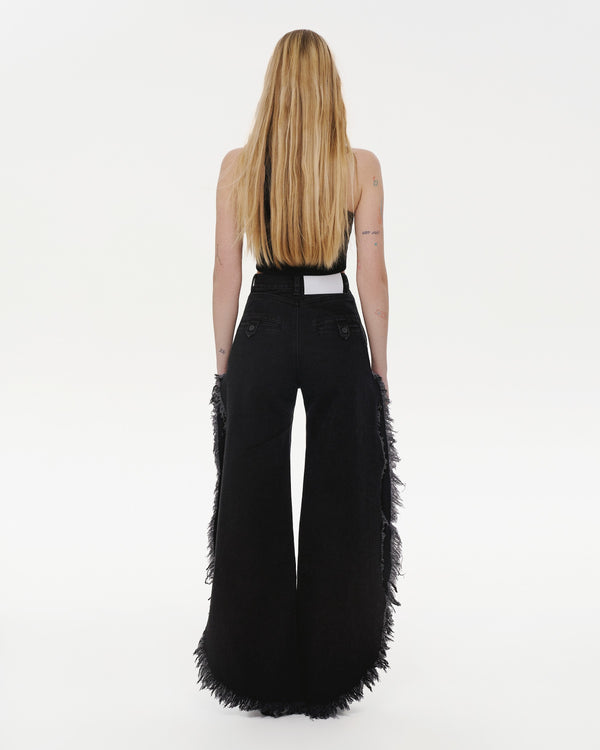 Ksenia Schnaider Wide Fringed Jeans