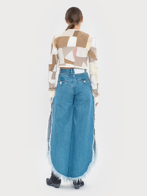 Ksenia Schnaider Wide Fringed Jeans