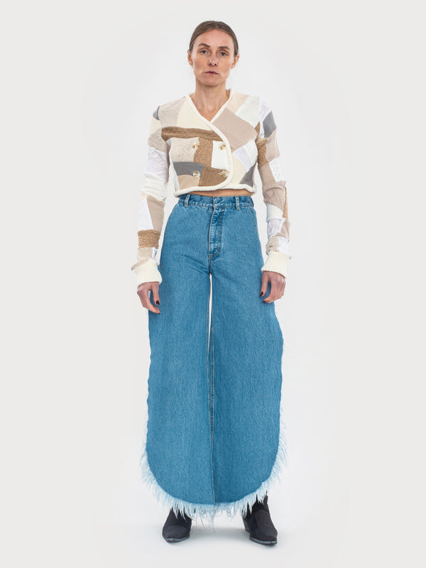 ksenia schnaider Wide Fringed Jeans