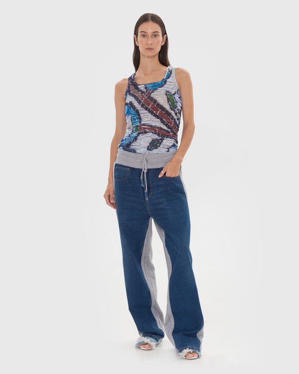 ksenia schnaider Yin Yang Denim Joggers