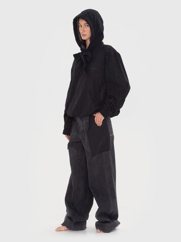Ksenia Schnaider Reworked Jeans With Contrast Pockets