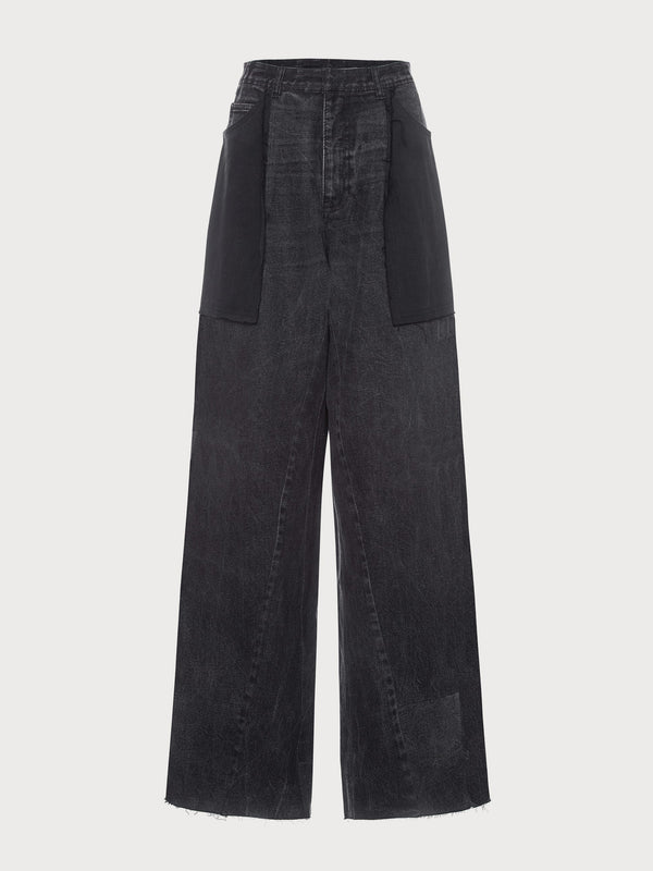 Ksenia Schnaider Reworked Jeans With Contrast Pockets