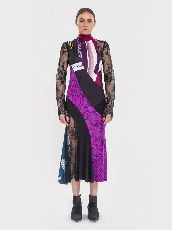 ksenia schnaider Reworked Sportwear Spiral Midi Dress