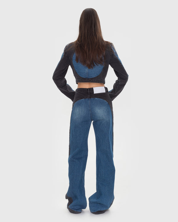 Ksenia Schnaider Tarot Jeans With Contrast Oval Details